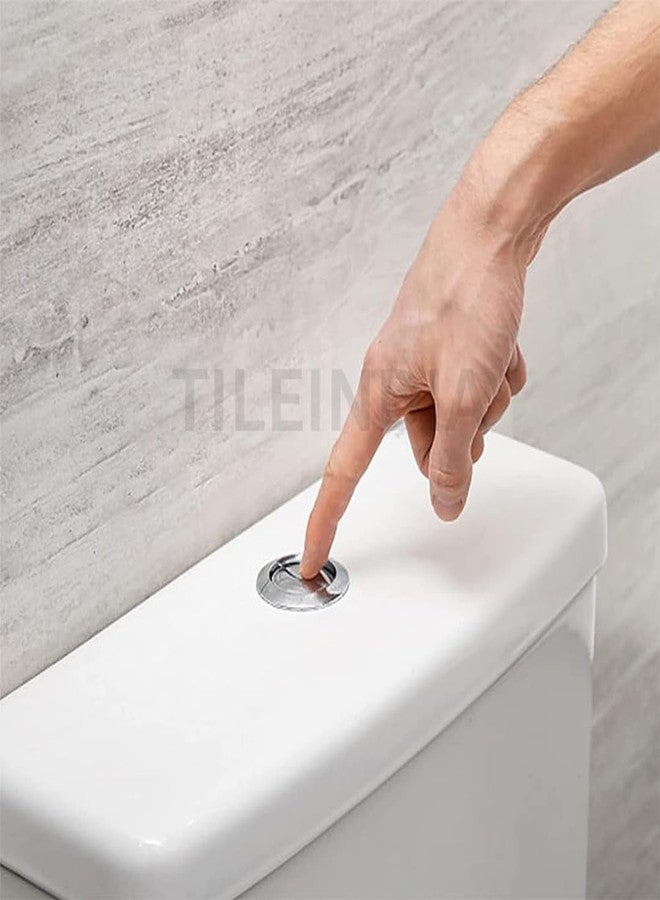 TILEINDIA Universal Dual Flush Push Button for Toilet Water Tank, 48 mm, Round, Chrome - Image 5